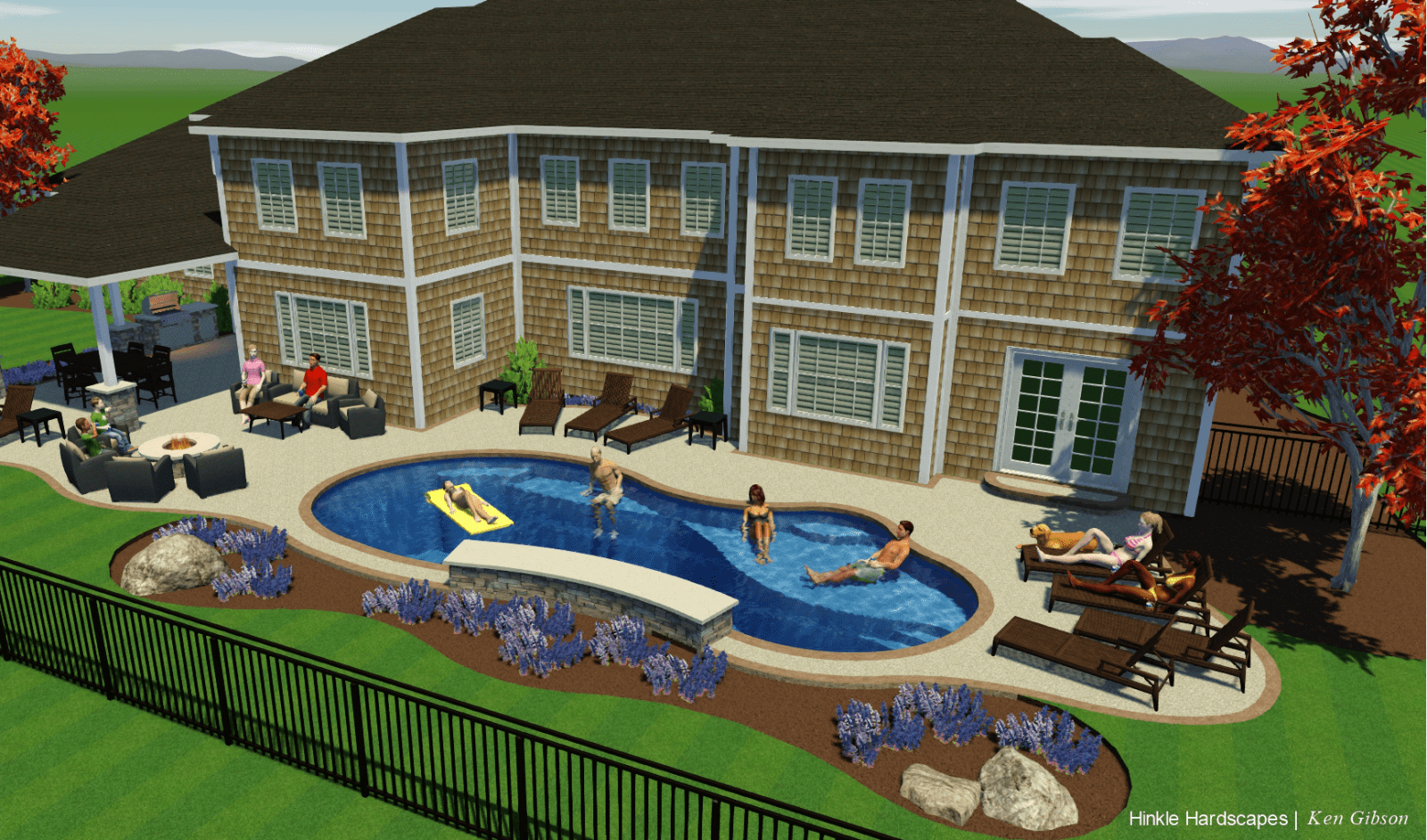 inground pool rendering