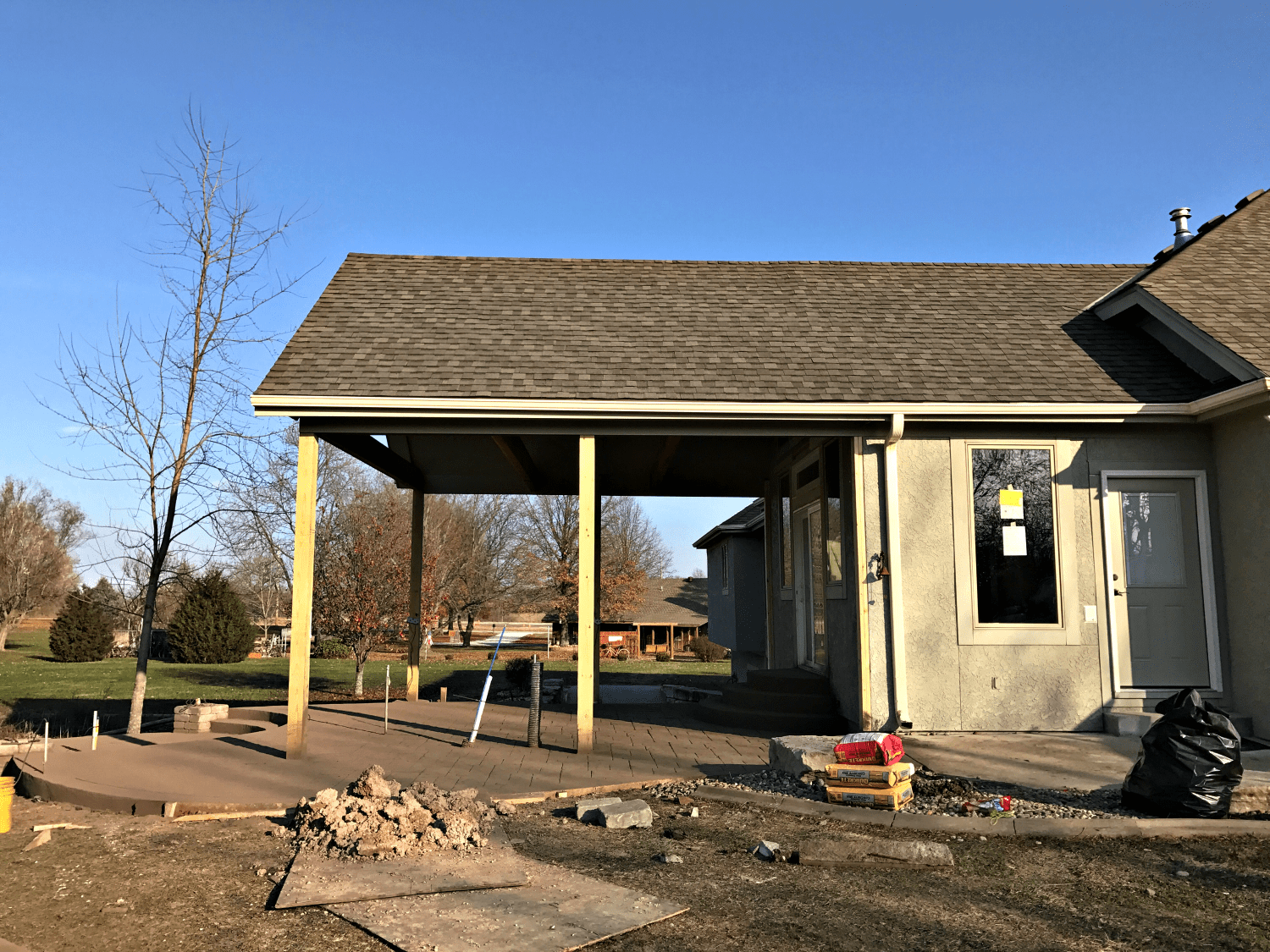 Backyard Makeover - During Construction