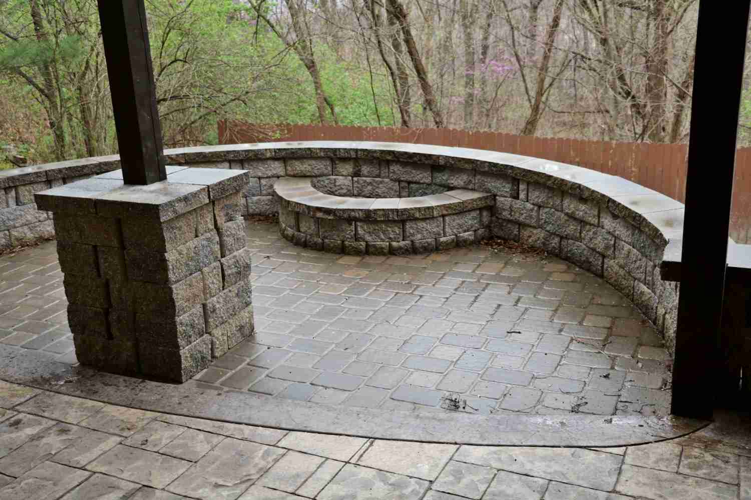 semi-circular fire pit