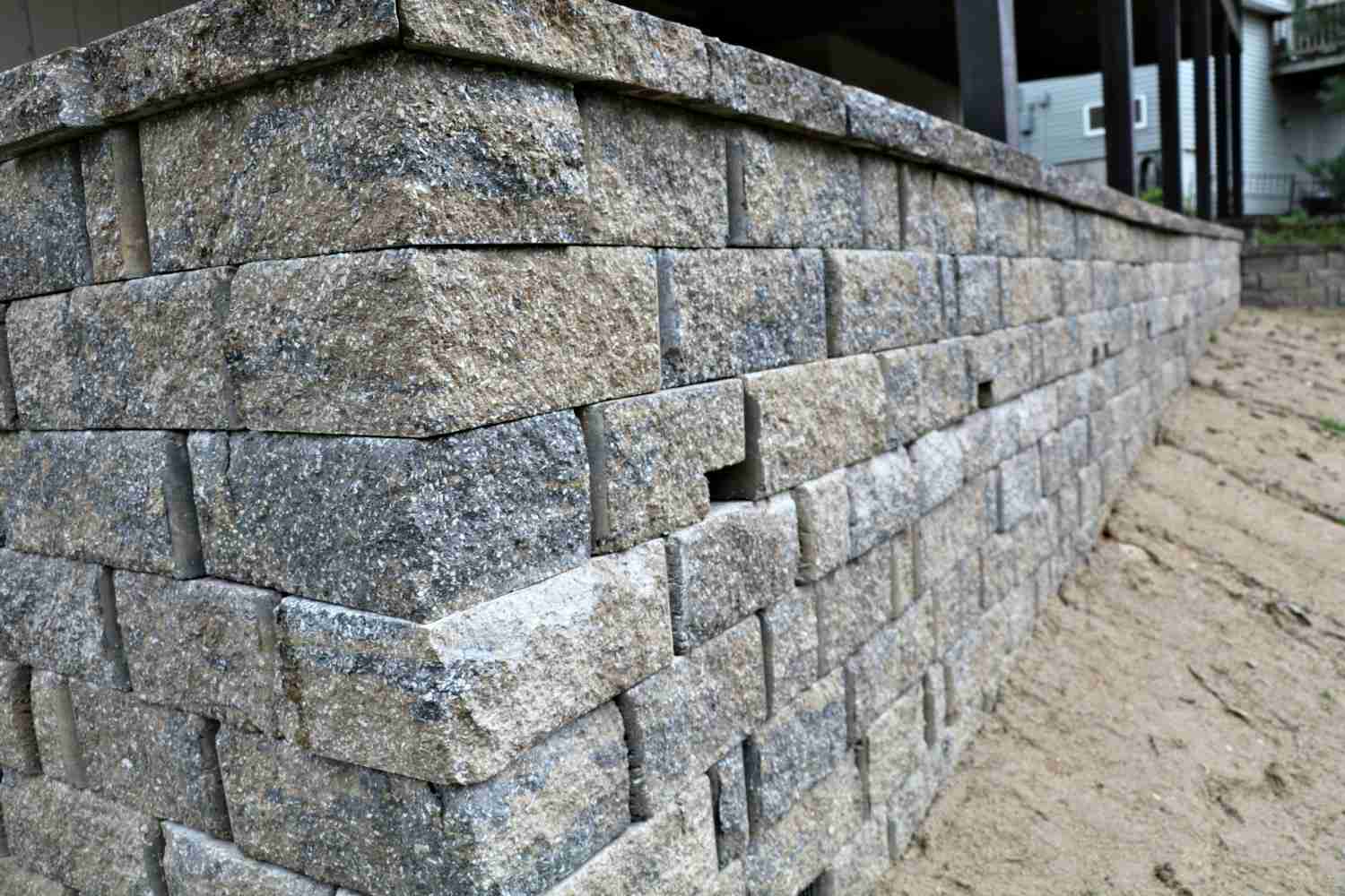 retaining wall made with Belgard stone