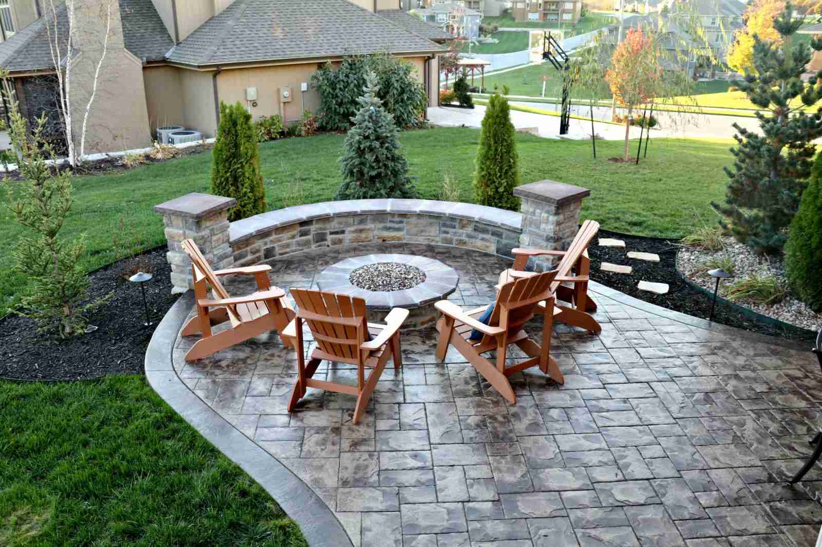 stamped concrete patio