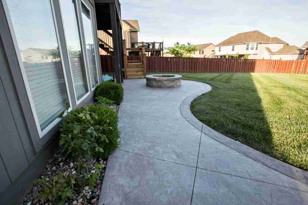 stamped concrete for the patio