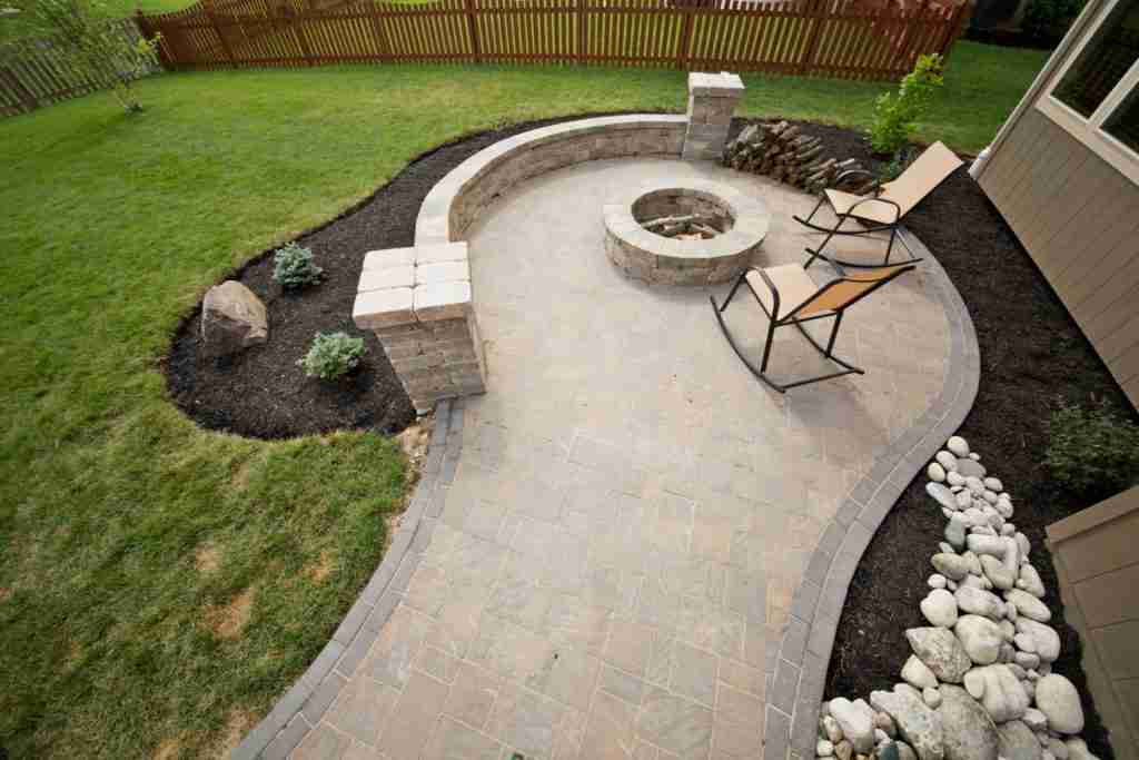 unique shape patio