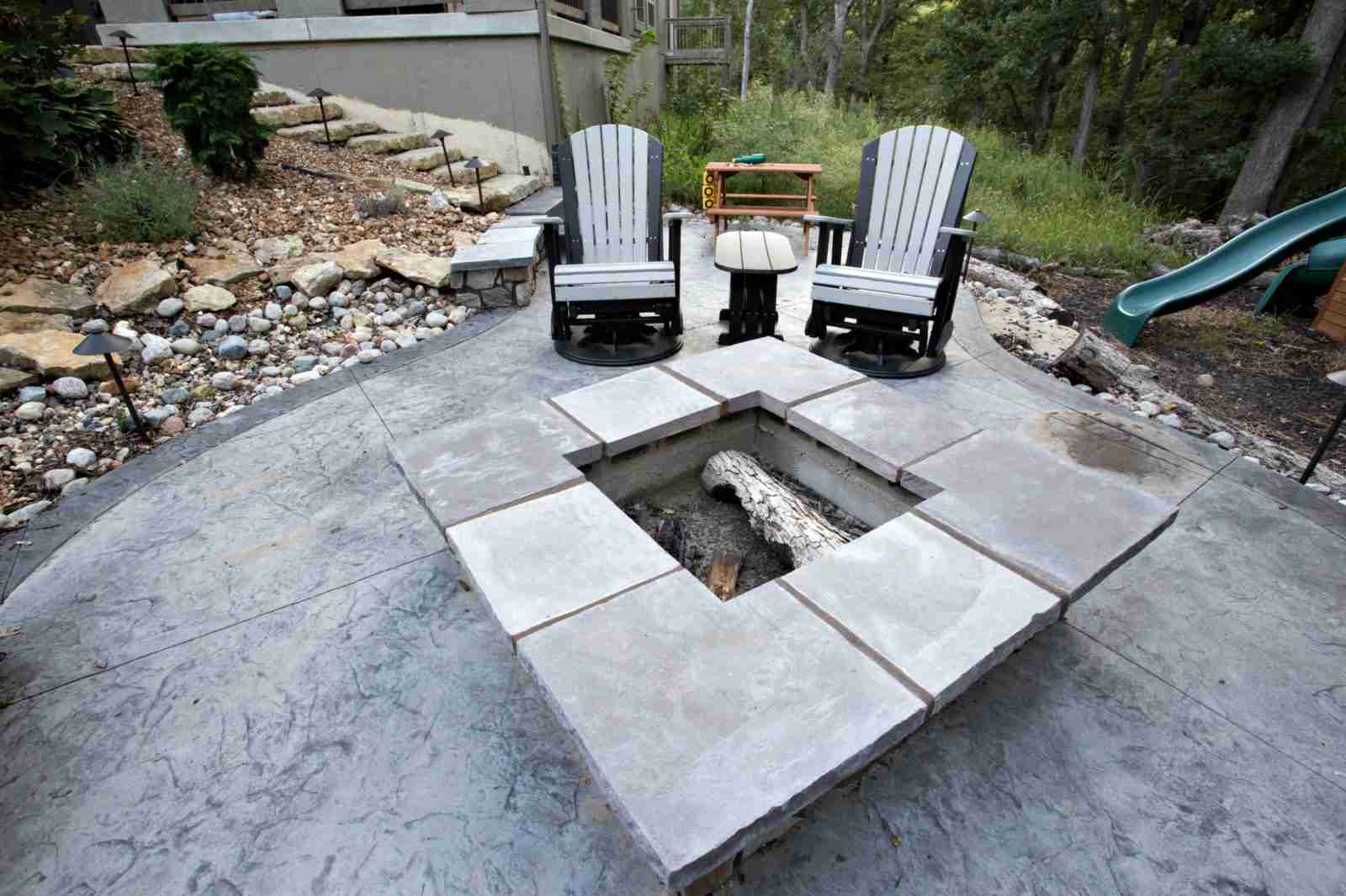 stamped concrete patio