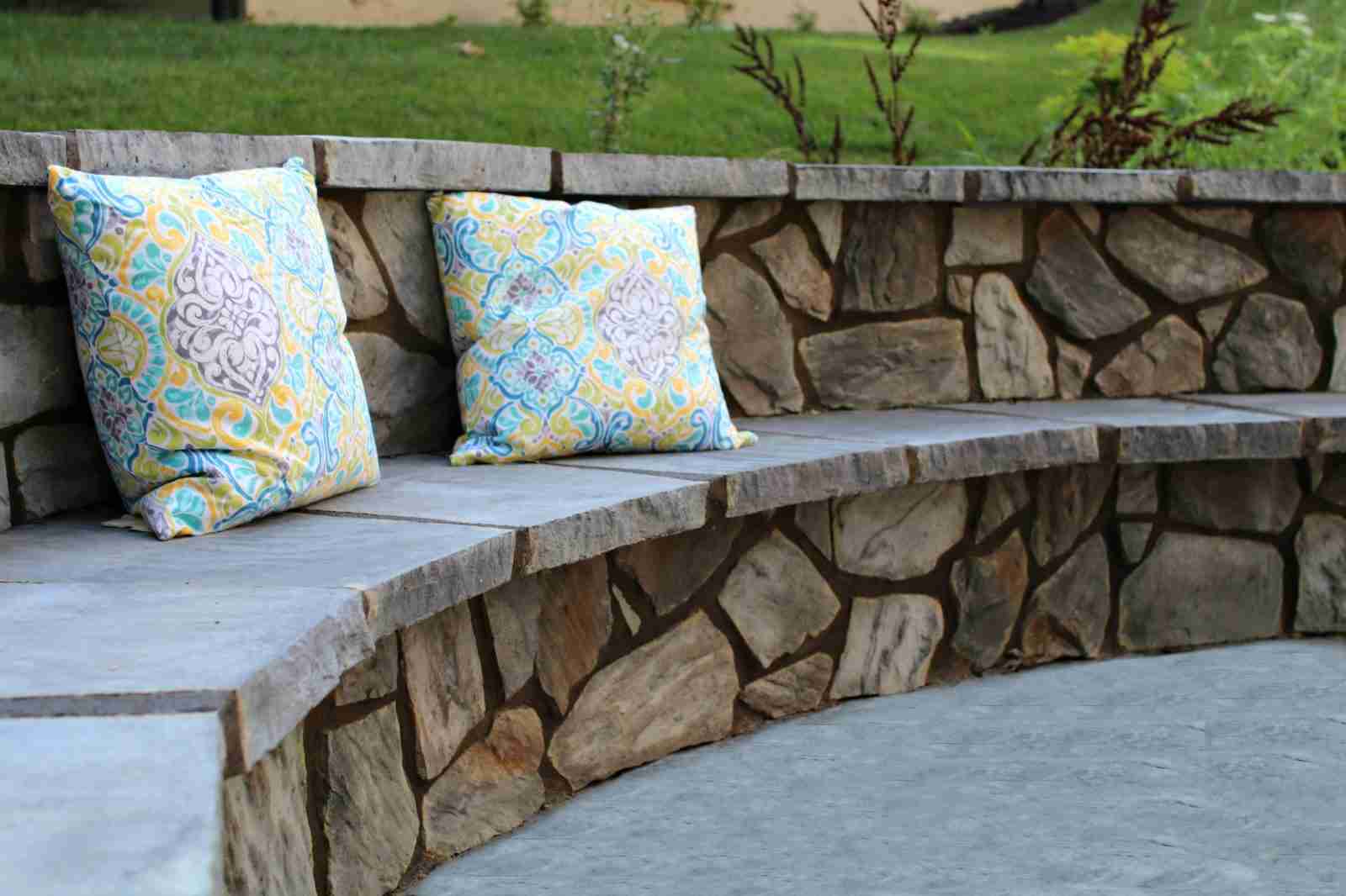 built-in seating wall