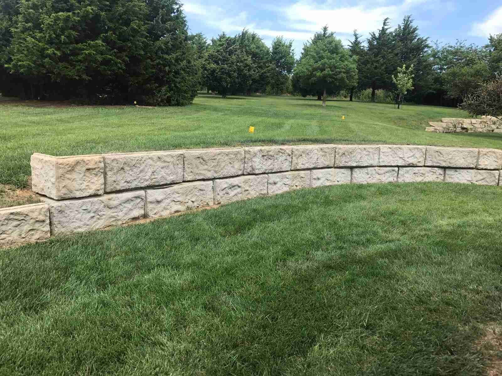 limestone retaining wall