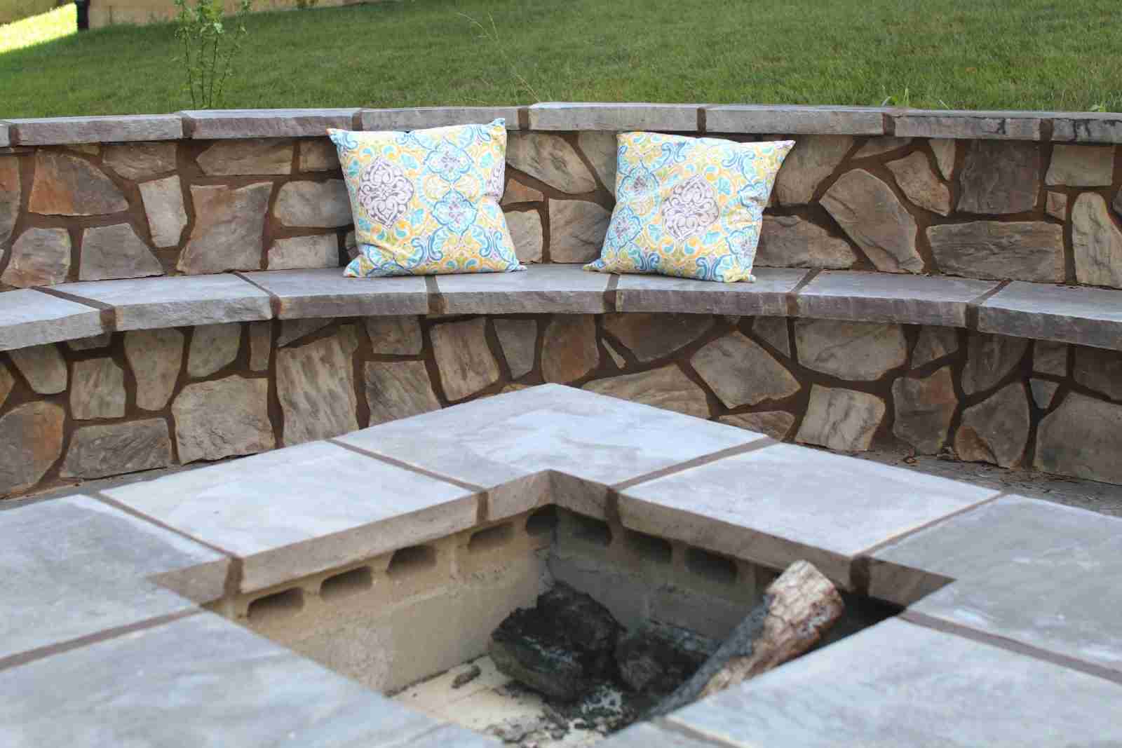 built-in seating wall