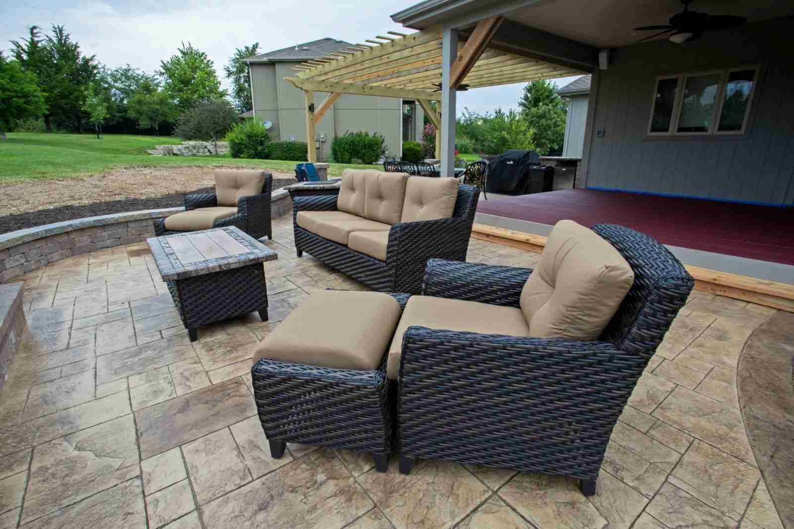 finished patio after with furnitures