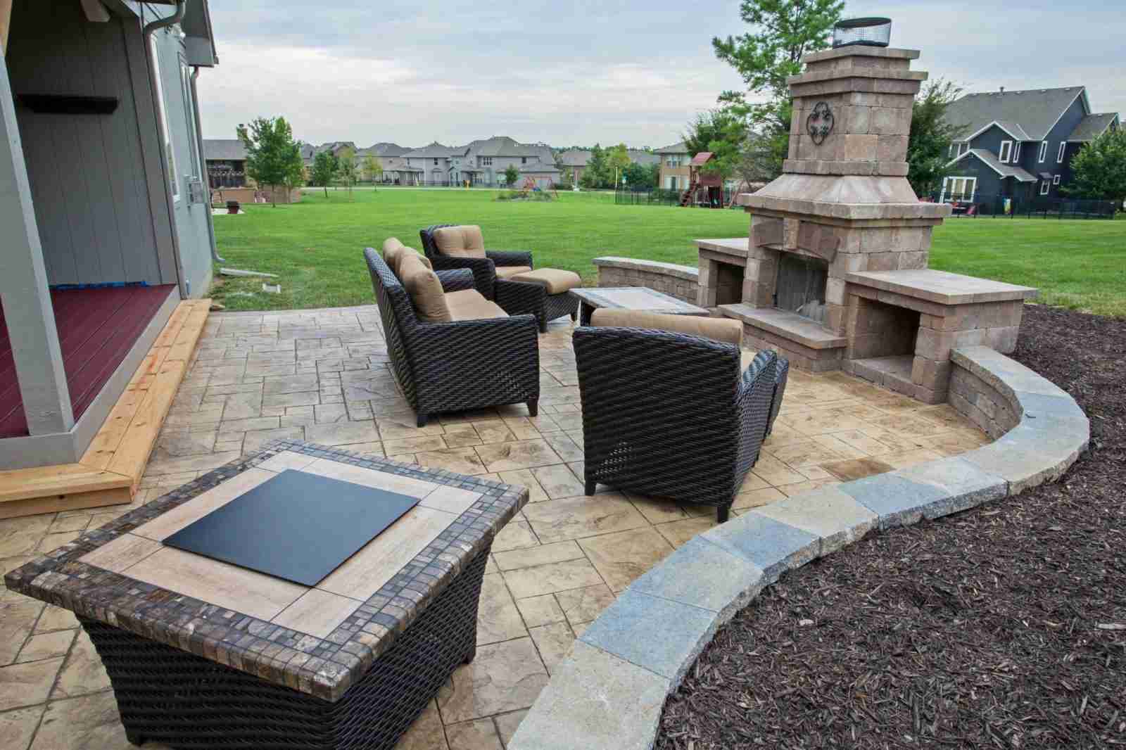 finished patio after