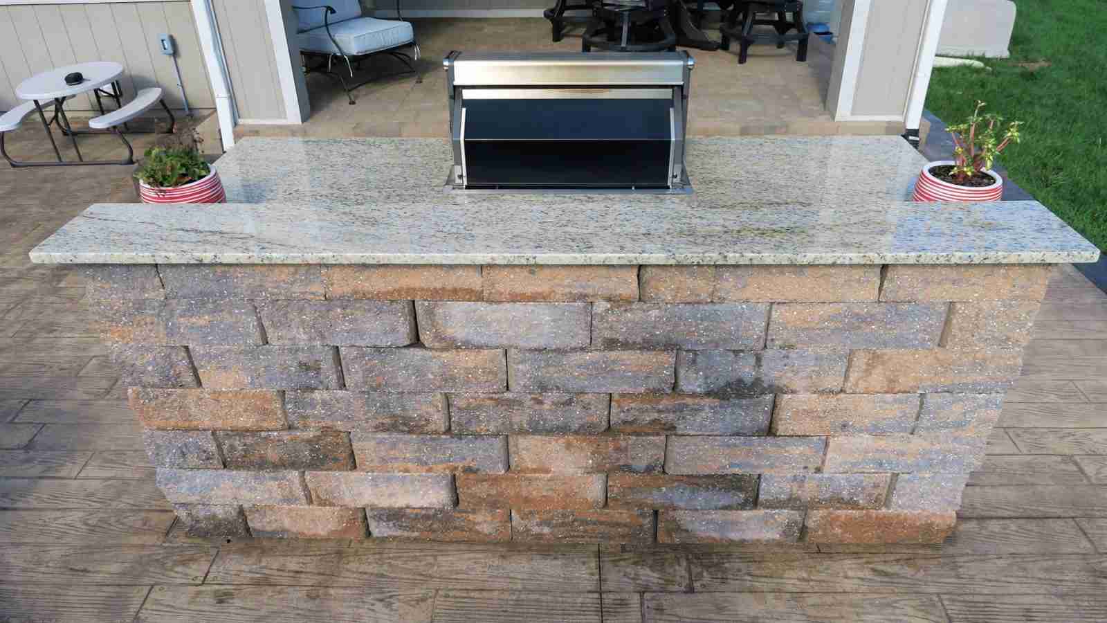 granite grill station rear view