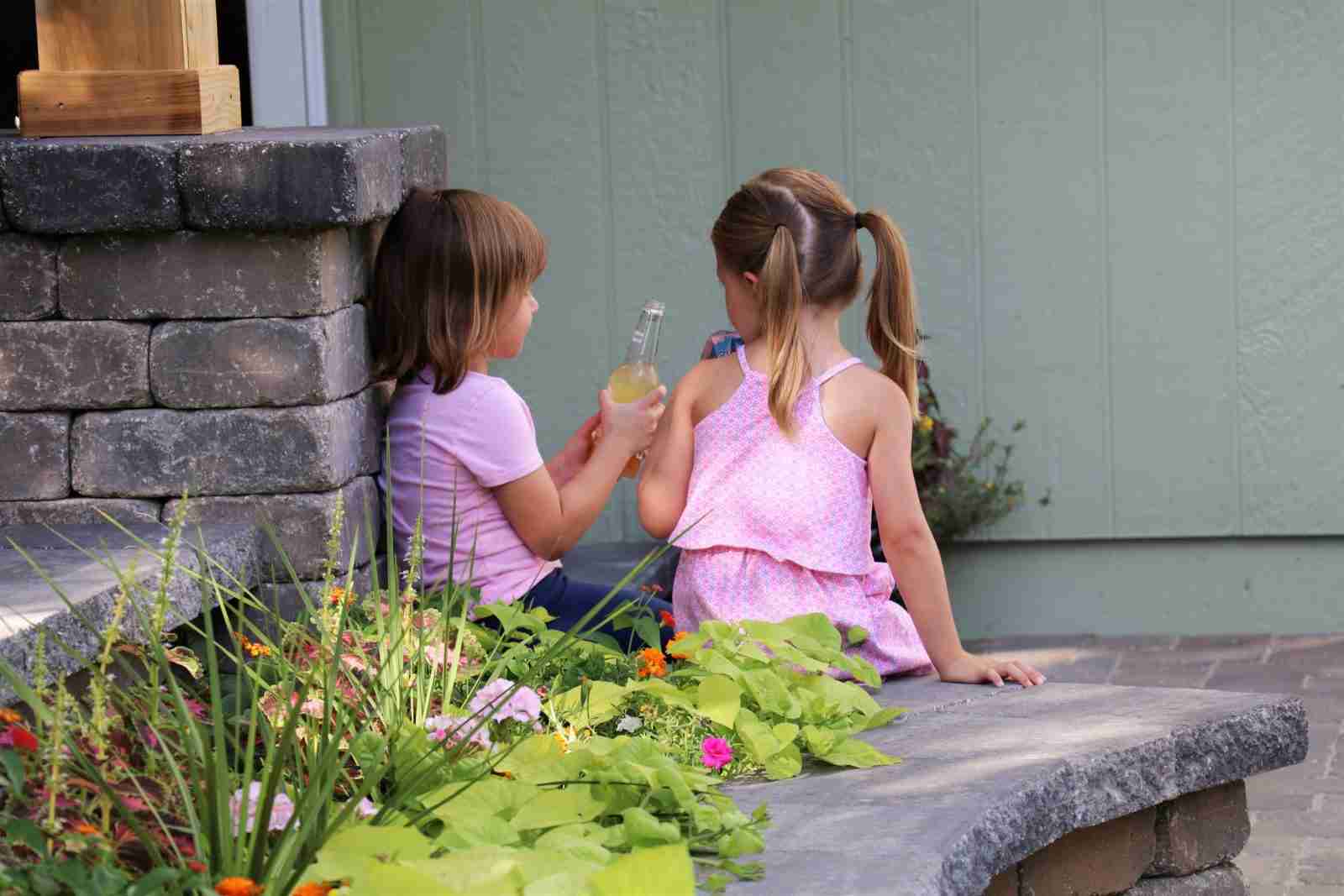planter serves as a seating wall