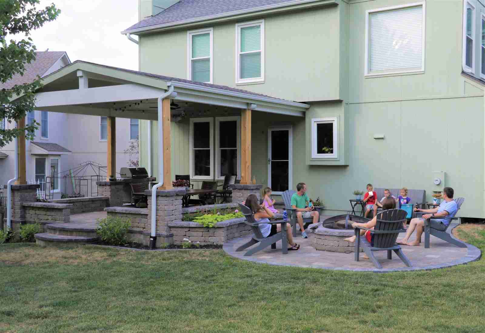 Home with outdoor patio
