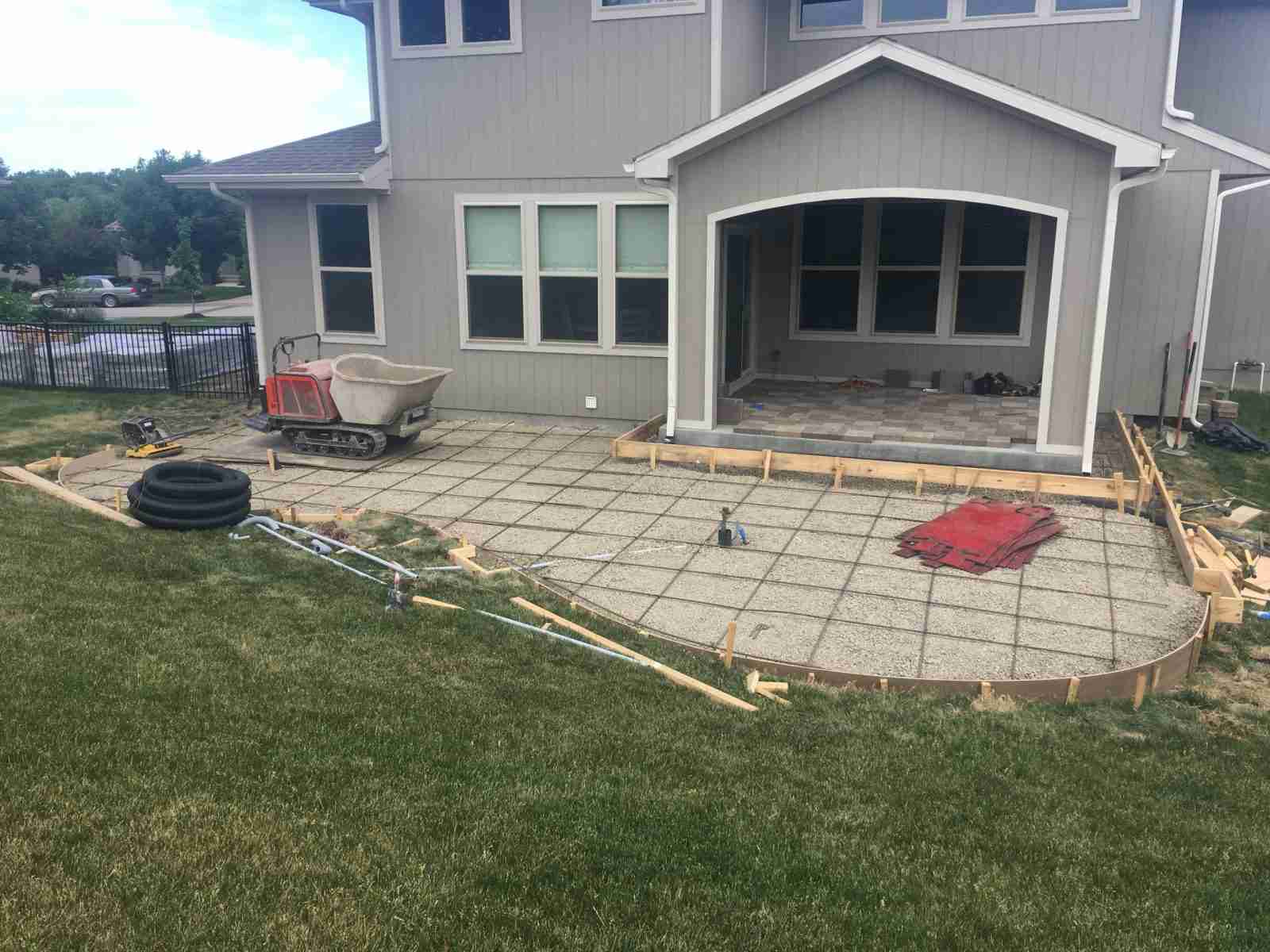 Lenexa patio project before