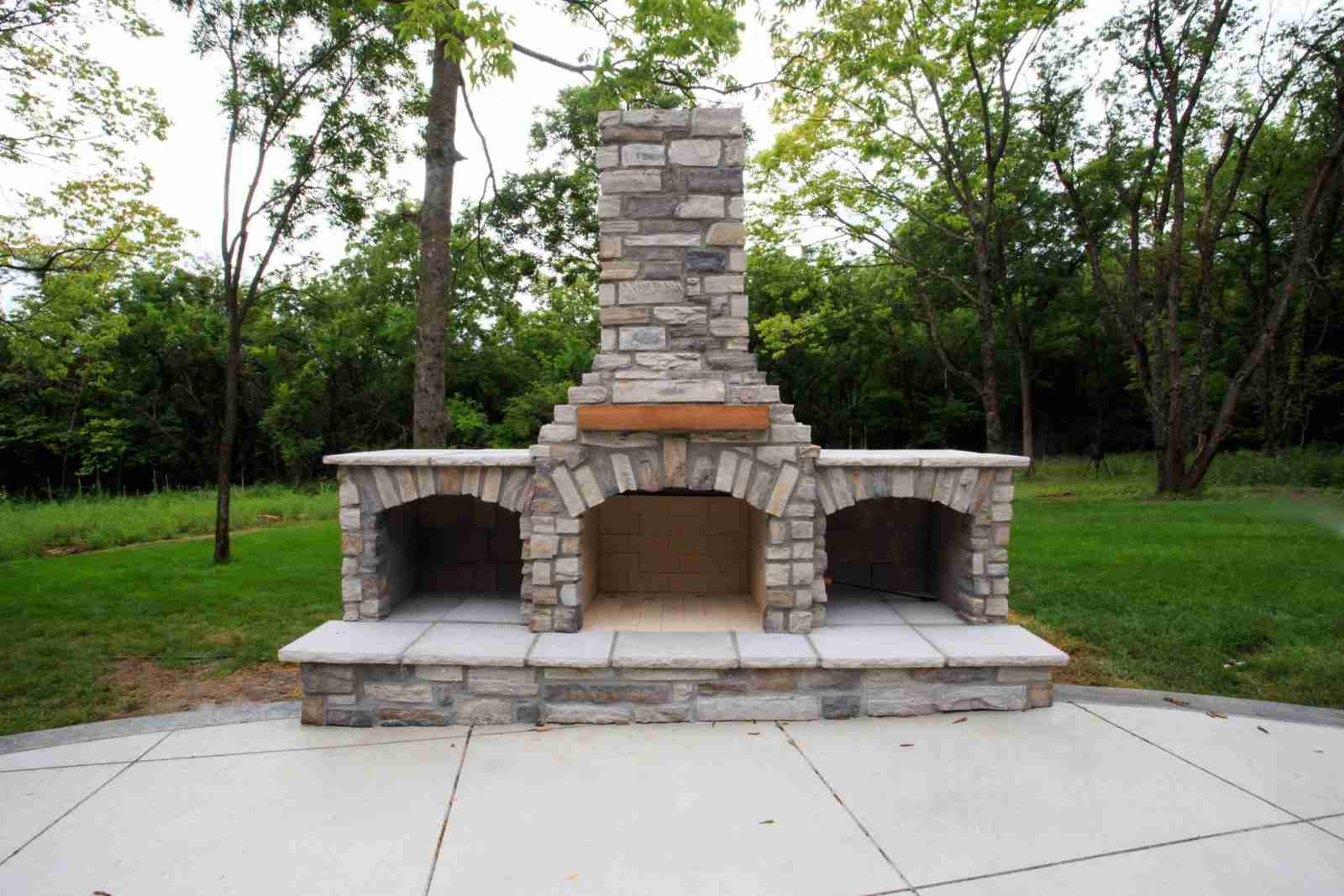 Custom Stone Veneer fireplace