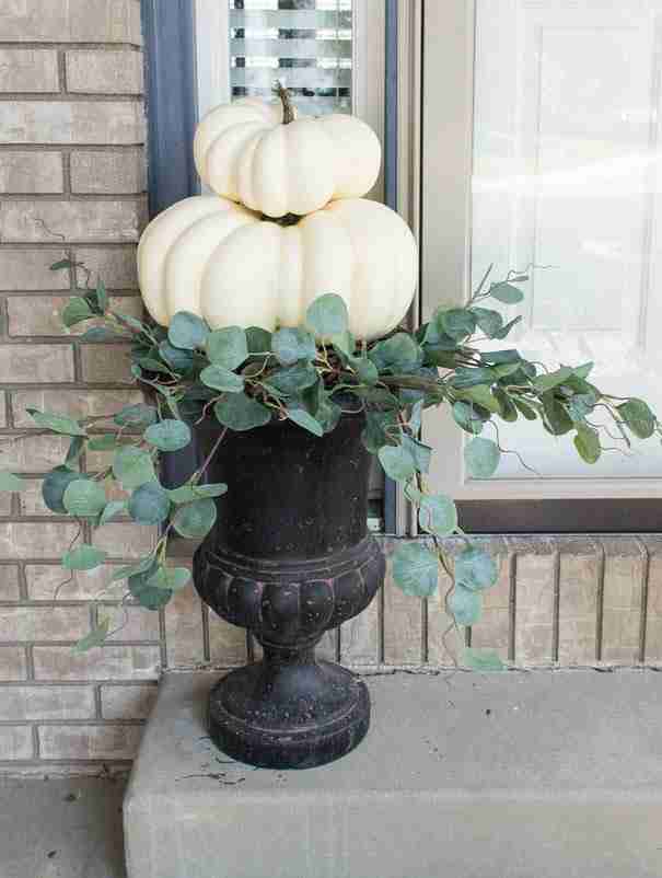 Faux Pumpkin Topiary