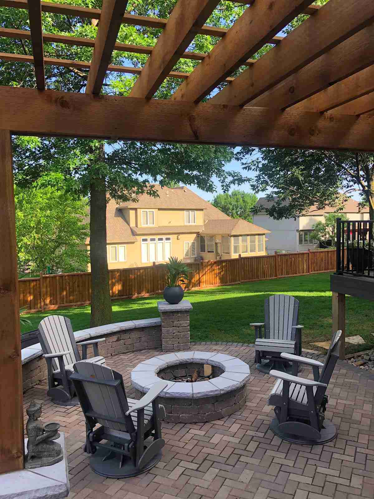 patio with firepit