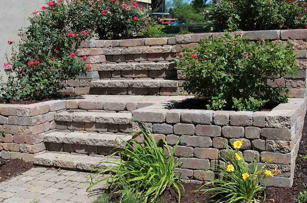 stone steps outdoor living