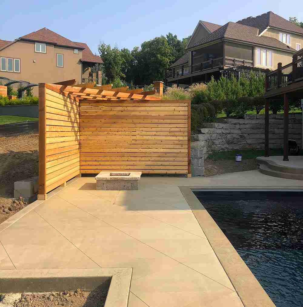 walled pergola