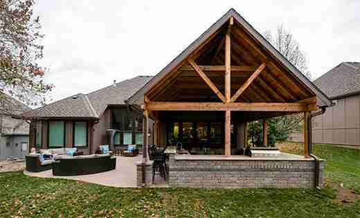 completed outdoor living space