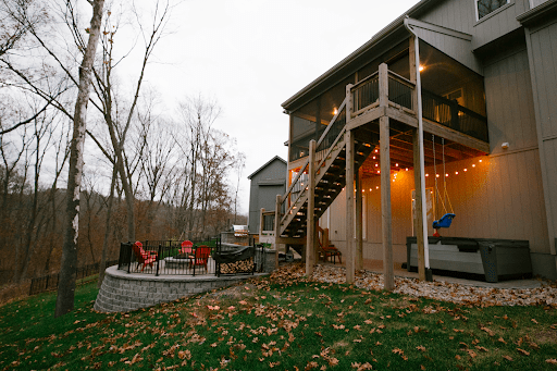 sloped backyard