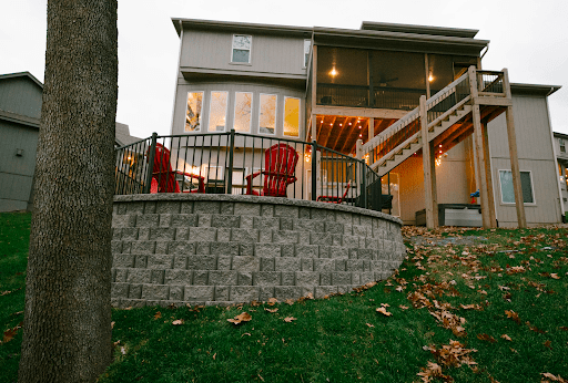 sloped backyard
