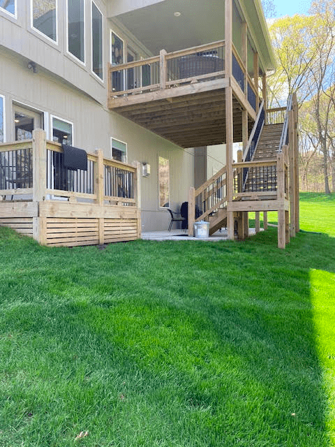 sloped backyard