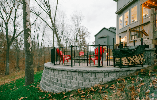 sloped backyard