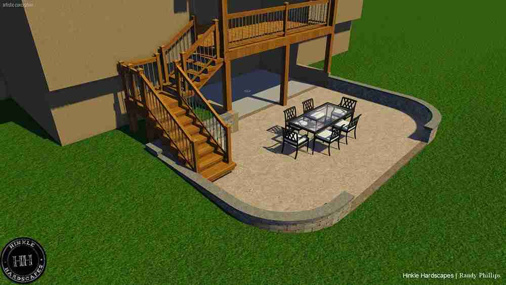 Walk-out basement project 3D Rendering