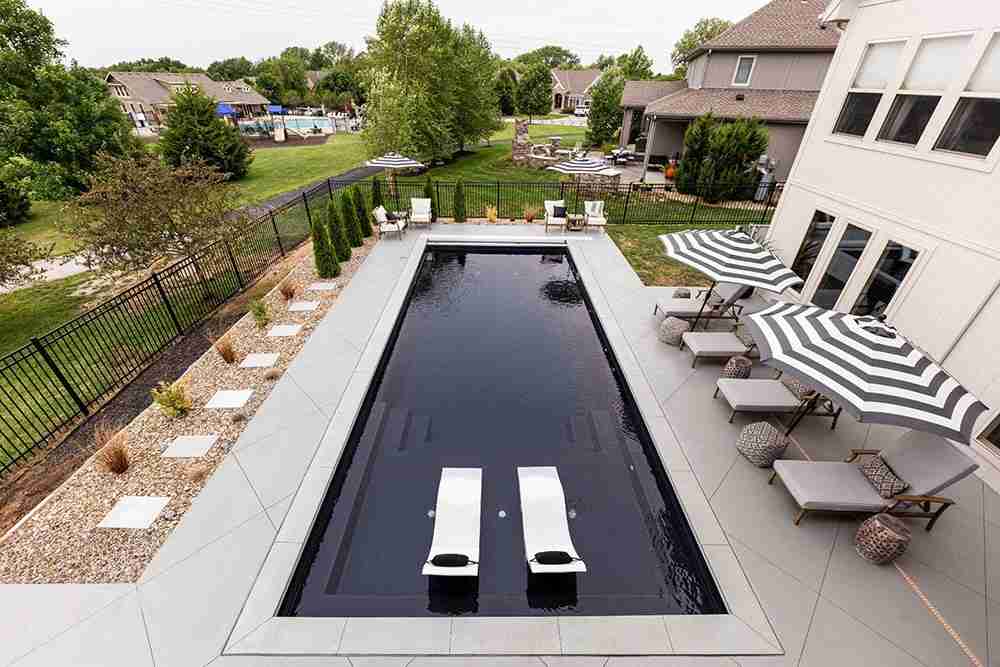 modern and refined poolscape
