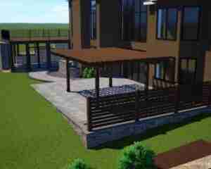 3D Rendering Parkville property Patio