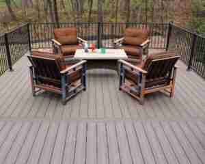 second-story deck with chair
