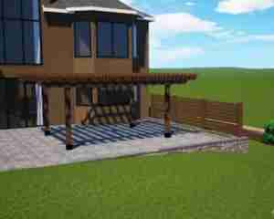 3D Rendering Parkville property Patio