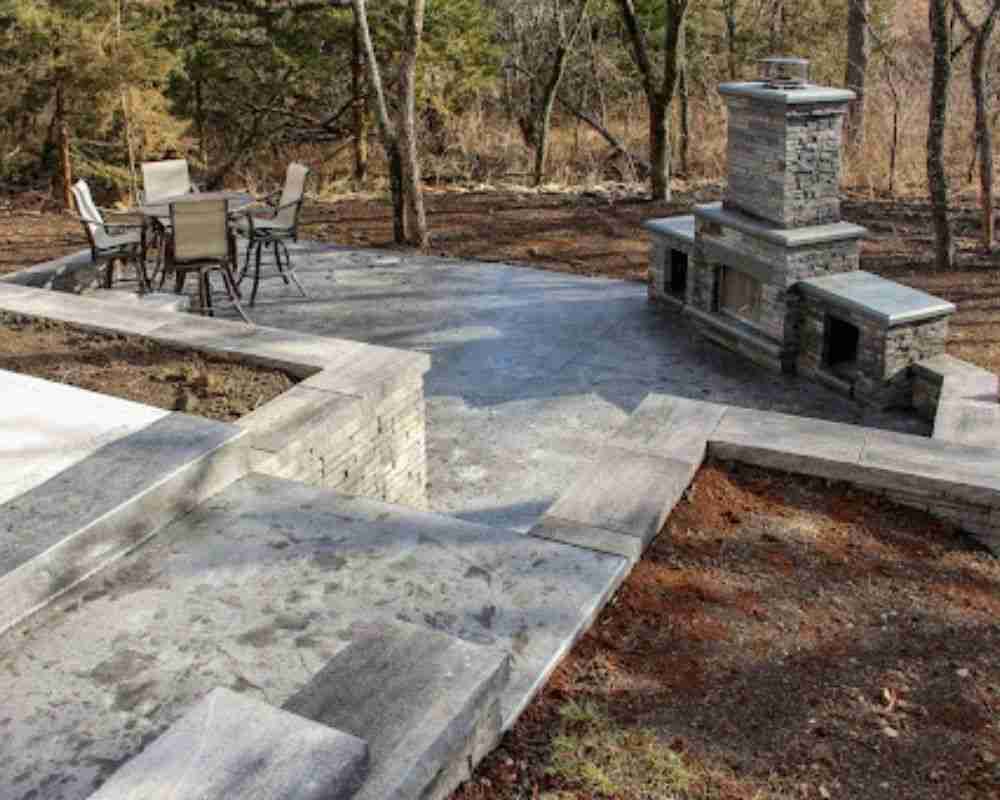 Sloped Site to Sunken Seating Area