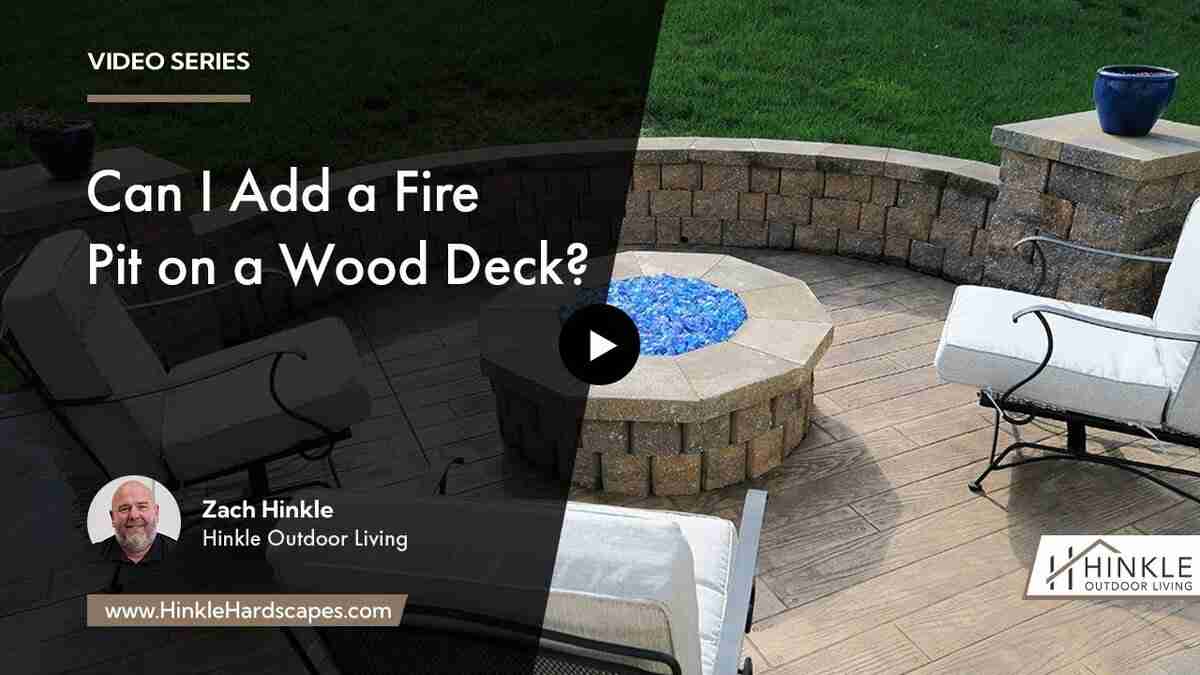 fire pit on a wood deck